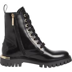 Tommy Hilfiger Lace Boots Tommy Hilfiger Polished Leather Lace-Up Ankle Boots, Black