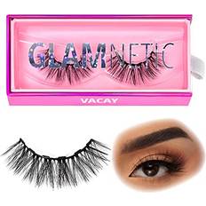 Glamnetic Glamnetic Magnetic Eyelashes Vacay Long Magnetic Lashes, 60 Wears Reusable High Volume Faux Mink Lashes, Dramatic, Round 1 Pair