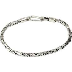 Armbänder Etnox Königskette mm Silver Bracelet Grau