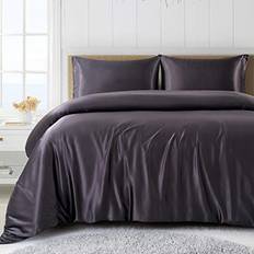 Silk Duvet Covers Luxbedding Satin King Silk Luxury Duvet Cover Black