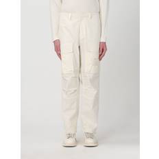 Stone Island Bianco Abbigliamento Stone Island Logo Badge Cargo Pantaloni Bianco Uomo - White