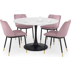 Julian Bowen Holland Round Pedestal Dining Set 120x120cm