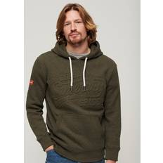 Superdry Herren Hoodie mit Geprägter Archive-Grafik Grün Größe: Grün