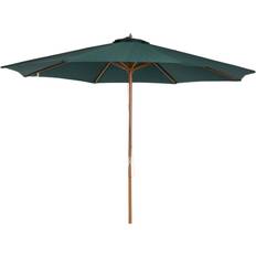 OutSunny Wooden Garden Parasol with Rope Pulley Mechanism and 8 Ribs 300cm