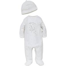 1-3M Pyjamases Little Me Welcome To The World Footed One-Piece & Hat - White (LBQ03991N)