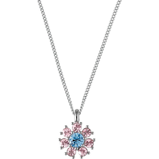 Delise Necklace - Silver/Pink/Blue