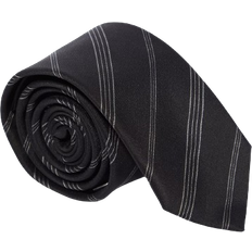 Hombre - Negro Corbatas Saint Laurent Silk Jacquard Tie - Black/Ivory