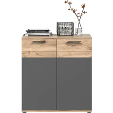 Braun - Schwarz Kommoden Corpus Mason Basalt Gray/Nox Oak Kommode 80x87cm