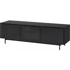 Glas TV-bänkar Ikea RANNÄS Black TV-bänk 178x54cm