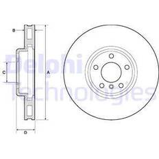 Delphi BG9155C Remschijf 348 36 5