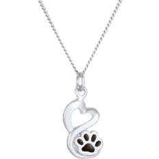 Paw Dog Nenalina Necklace - Silver/Black