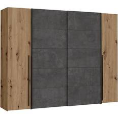 Forte ‎NRGS82511-C752 Artisan Oak/Dark Grey Garderobeskab 270.3x210.5cm