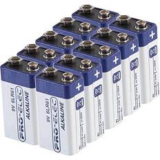 Pro Elec PSG91117 Ultra Alkaline 9V PP3 Batteries, 10 Pack