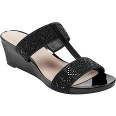 Shoes Bandolino Luvit Wedge Sandal Women's Black Sandals