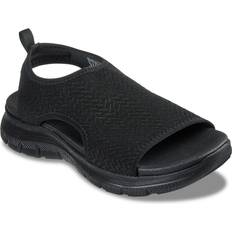 Skechers Sandals Skechers Flex Appeal 4.0 Livin' In This Black/Black Women's Shoes Black