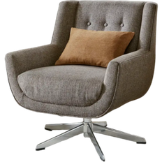 Simplie Fun Nina Swivel Grey Lounge Chair 32.2"