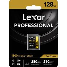 LEXAR Professional SDXC 280/210 MB/s Class 10 UHS-II U3 V60 1800x 128GB