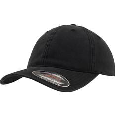 Flexfit L/XL, Black Garment Washed Cotton Dad Baseball Cap