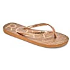 Bronze Slippers & Sandals Roxy Damen Viva Sparkle Sandale, Bronze