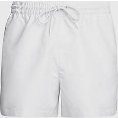 6XL - Men Swimwear Calvin Klein Swim Core Logo Taped Shorts - White