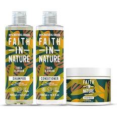 Faith in Nature Curly Hair 3 Piece Bundle: 400ml Shampoo & Conditioner