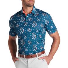 Puma 3XL Tops Puma Men's Pique Heirloom Golf Polo, Medium, Ocean Tropic/Melon Punch