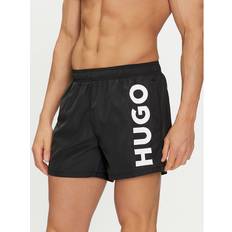 Swimming Trunks HUGO Abas Logo Sea Bermuda - Black