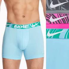 Nike Microfiber Men's Underwear Nike Men's Dri-FIT Essential 3-pack Microfiber Boxer Briefs, Medium, Blue