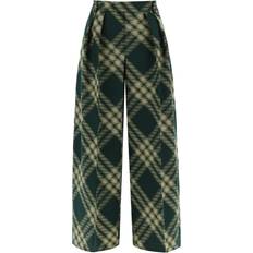 Checkered - Wool Trousers & Shorts Burberry Check Palazzo Pants