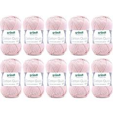 Gründl Cotton Quick Plain Knitting Yarn/Crochet Yarn 10 x 50g Balls 100% Cotton Oeko-Tex Certified 50g 125m Needle Size 3-4