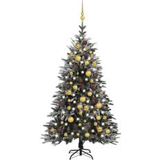 vidaXL 3077831 White/Shiny and Matte Gold Weihnachtsbaum 120cm