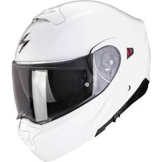 Motorcykelutrustning Scorpion EXO-930 Evo Solid White Modular Helmet White