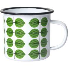 Pluto Design Berså enamel mug White-green