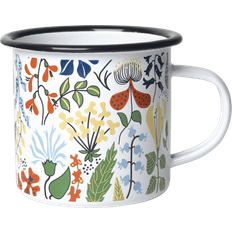 Pluto Design Herbarium enamel mug White-multi