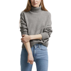 The Cashmere Roll Neck - Light Grey