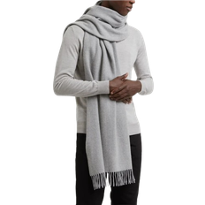 ASKET The Oversized Cashmere Wool Scarf - Grey Melange