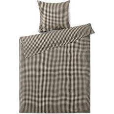 Juna Bæk&Bølge Linens Black/Sand Påslakan Svart, Beige (200x140cm)