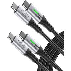 USB C Charger Cable, 240W PD [2-Pack 2m] Type C Charge Cable, Super Fast Charging USB C to USBC Cable for iPhone 15