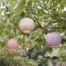 Hanging Lanterns Lights4fun Pastel Tyvek Multi Lantern 3pcs