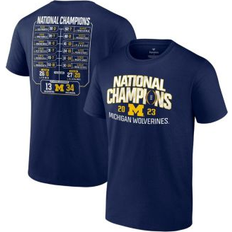 Fanatics Men's Navy Michigan Wolverines College Football Playoff 2023 National Champions Schedule T-shirt Navy