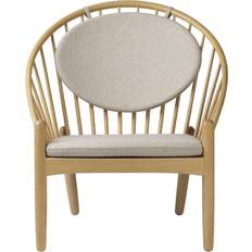 FDB Møbler J166 Oak/Beige Armchair 86cm