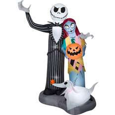 Christmas Party Supplies Gemmy Inflatable Decorations Nightmare Before Christmas with Jack, Sally and Zero