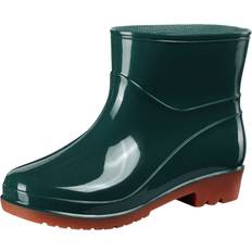 Rain Boots Voss Short Rain Boots for Womens Ankle Waterproof Rainboot Slip On Garden Boot Ladies Rubber Outside Work with Comfort Ringleader Boots Green