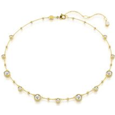 Swarovski Necklaces Swarovski Round Cut, Scattered Design, White, Gold-Tone Imber Necklace Gold