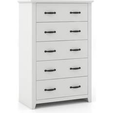 Costway Tall Dresser White Chest of Drawer 78.7x119.4cm