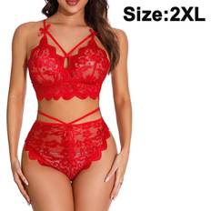 HKHBJS Piece Women Sexy Lace Lingerie Set Mesh Bra And Panty Lingerie Strap Babydoll Strappy Lace Lingerie