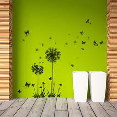 Transparent Wall Decor East Urban Home Transparent Dandelion Flowers Sticker Wall Decor