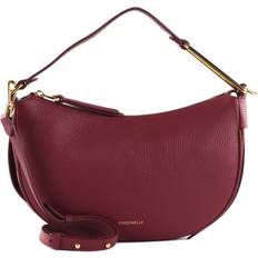 Coccinelle priscilla handbag grained leather umhängetasche garnet red weinrot