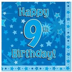 9th Birthday Napkins Pack 16