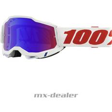 Multicolore Occhiali da moto 100% Accuri II Pure Motocross Brille Motocross-Brille, weiss-rot